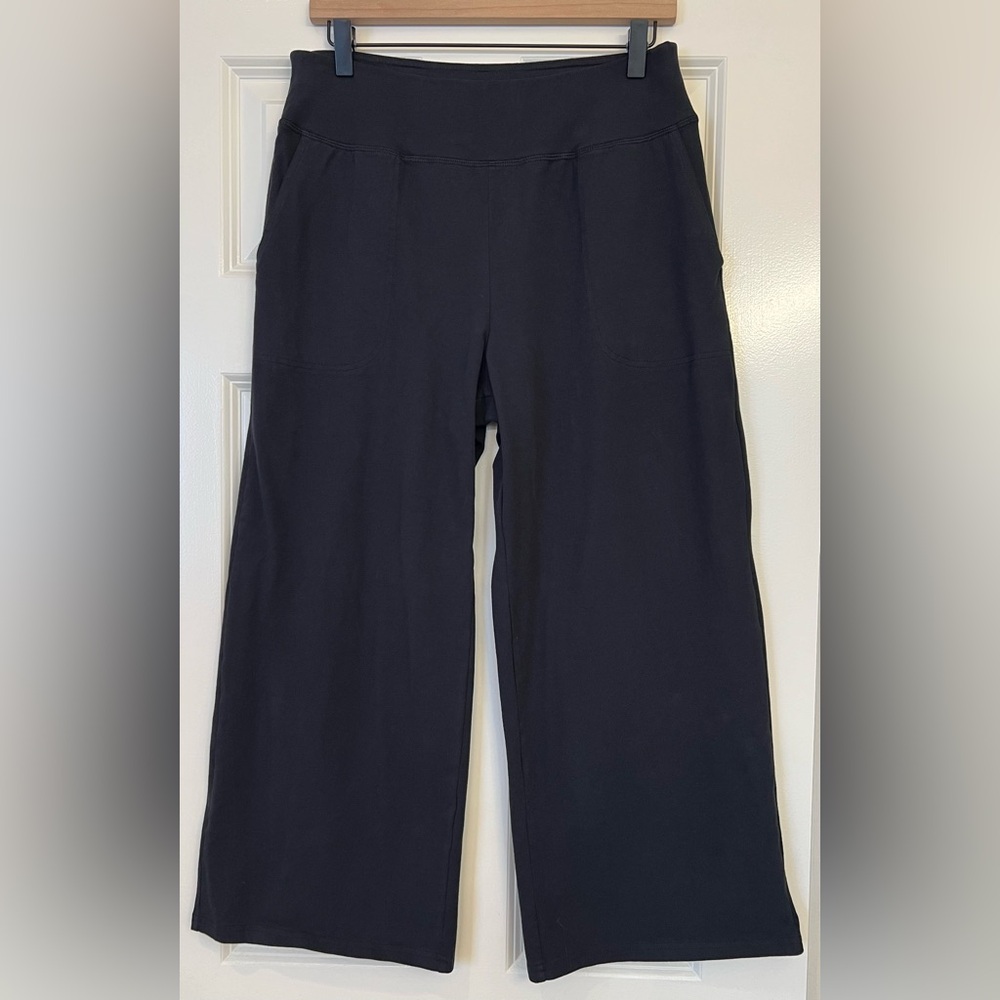 PACT Women’s Black Wide Leg Lounge Athleisure Pant Size Large